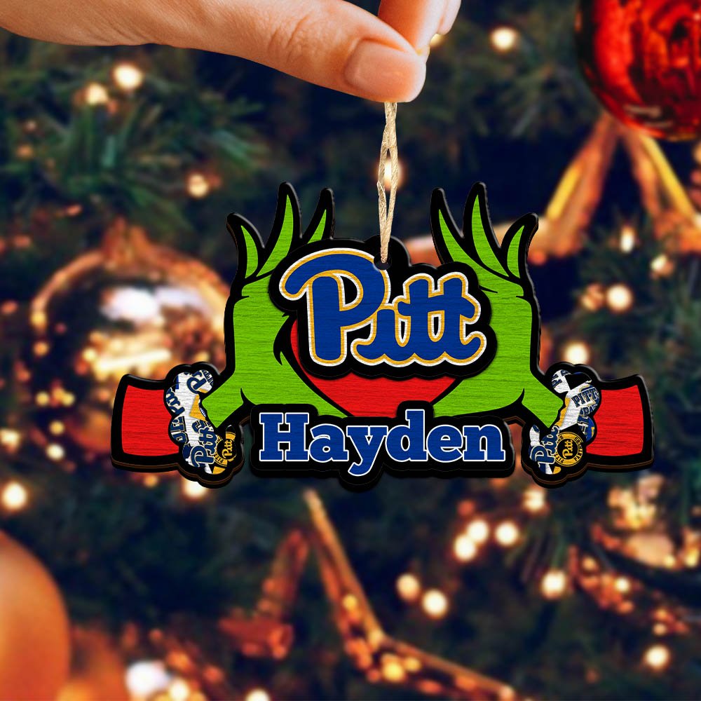 Alternative view of Pittsburgh Panthers 2 Layered Wooden Ornament 2024 Version Custom Your Name, Sport Hanging Ornament, Gifts For Fans ETHY-52234