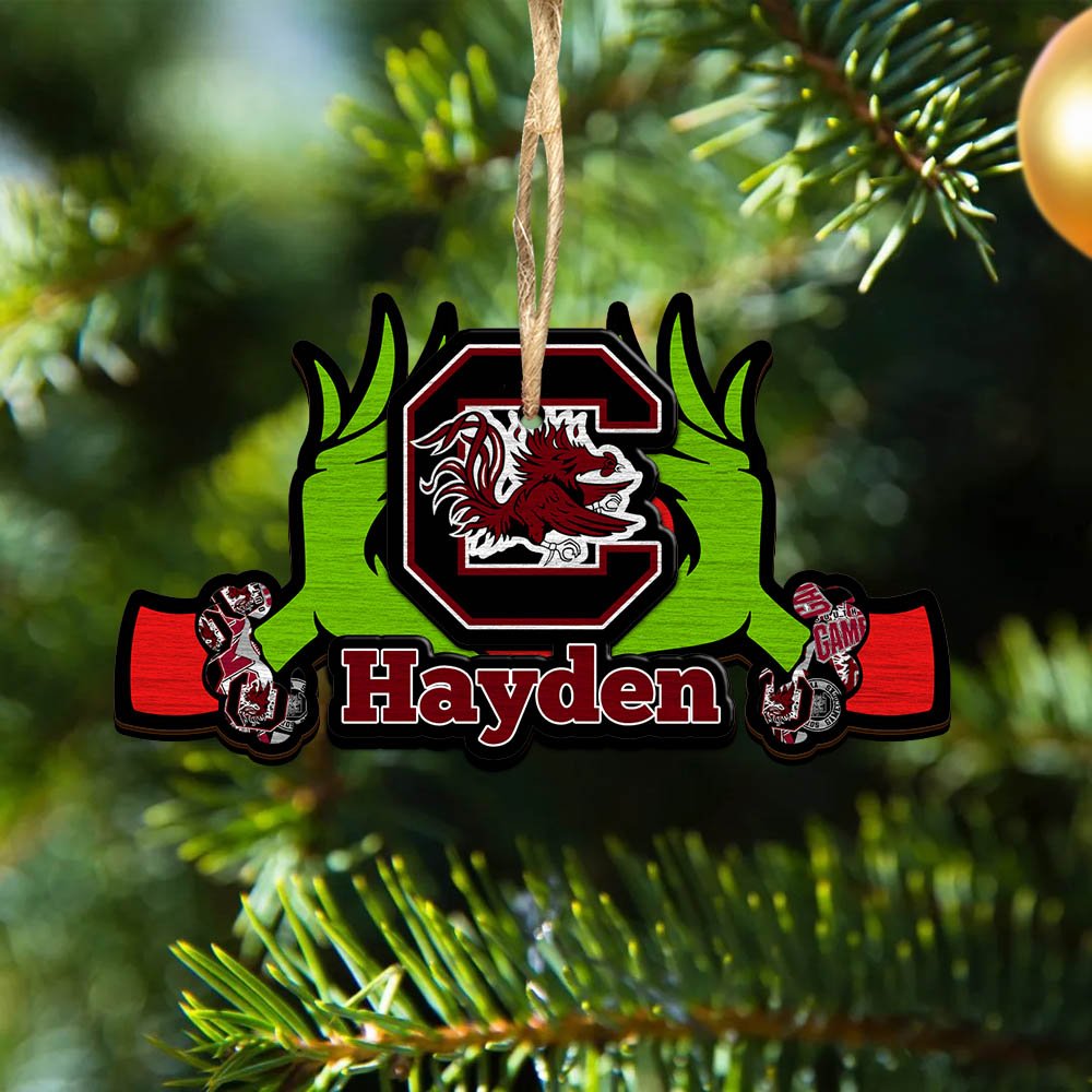 South Carolina Gamecocks 2 Layered Wooden Ornament 2024 Version Custom Your Name, Sport Hanging Ornament, Gifts For Fans ETHY-52234