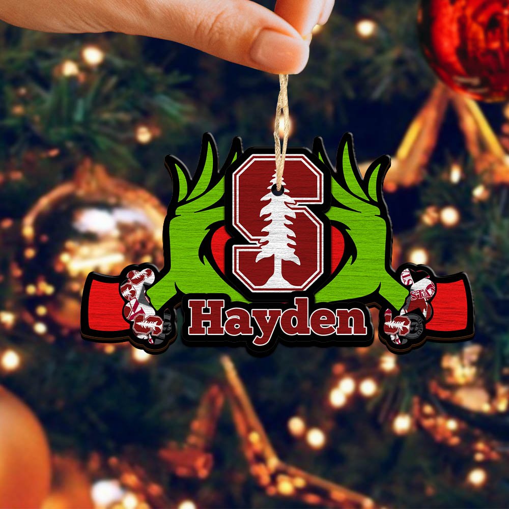 Alternative view of Stanford Cardinal 2 Layered Wooden Ornament 2024 Version Custom Your Name, Sport Hanging Ornament, Gifts For Fans ETHY-52234