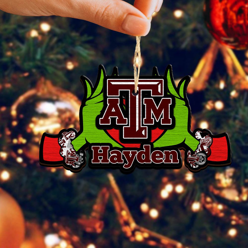 Alternative view of Texas A&M Aggies 2 Layered Wooden Ornament 2024 Version Custom Your Name, Sport Hanging Ornament, Gifts For Fans ETHY-52234