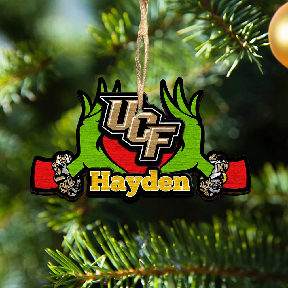 UCF Knights 2 Layered Wooden Ornament 2024 Version Custom Your Name, Sport Hanging Ornament, Gifts For Fans ETHY-52234
