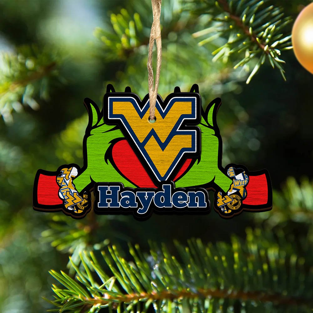 West Virginia Mountaineers 2 Layered Wooden Ornament 2024 Version Custom Your Name, Sport Hanging Ornament, Gifts For Fans ETHY-52234