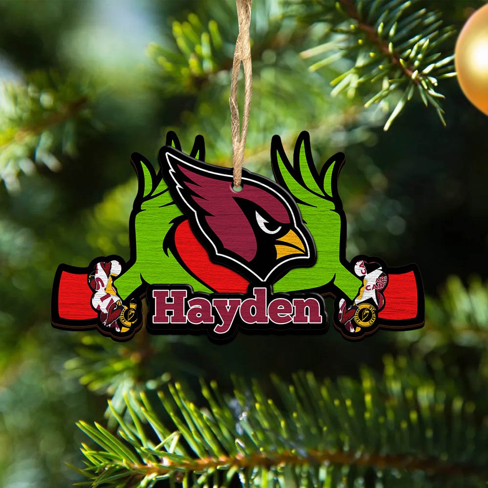 Arizona Cardinals 2 Layered Wooden Ornament 2024 Version Custom Your Name, Sport Hanging Ornament, Gifts For Fans ETHY-52234