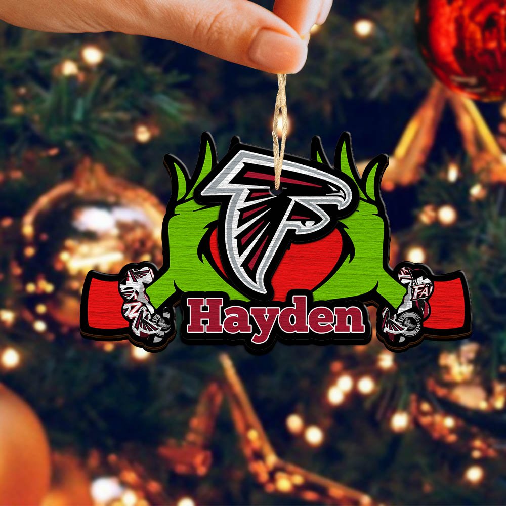 Alternative view of Atlanta Falcons 2 Layered Wooden Ornament 2024 Version Custom Your Name, Sport Hanging Ornament, Gifts For Fans ETHY-52234