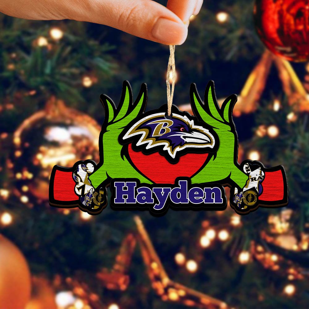 Alternative view of Baltimore Ravens 2 Layered Wooden Ornament 2024 Version Custom Your Name, Sport Hanging Ornament, Gifts For Fans ETHY-52234