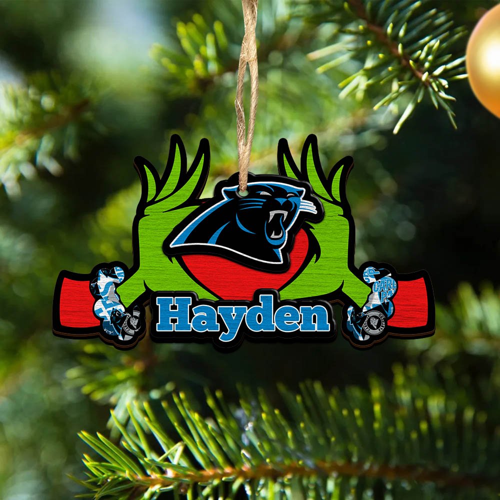 Carolina Panthers 2 Layered Wooden Ornament 2024 Version Custom Your Name, Sport Hanging Ornament, Gifts For Fans ETHY-52234