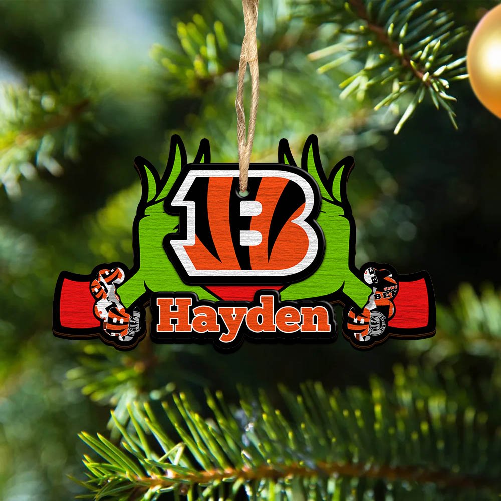 Cincinnati Bengals 2 Layered Wooden Ornament 2024 Version Custom Your Name, Sport Hanging Ornament, Gifts For Fans ETHY-52234