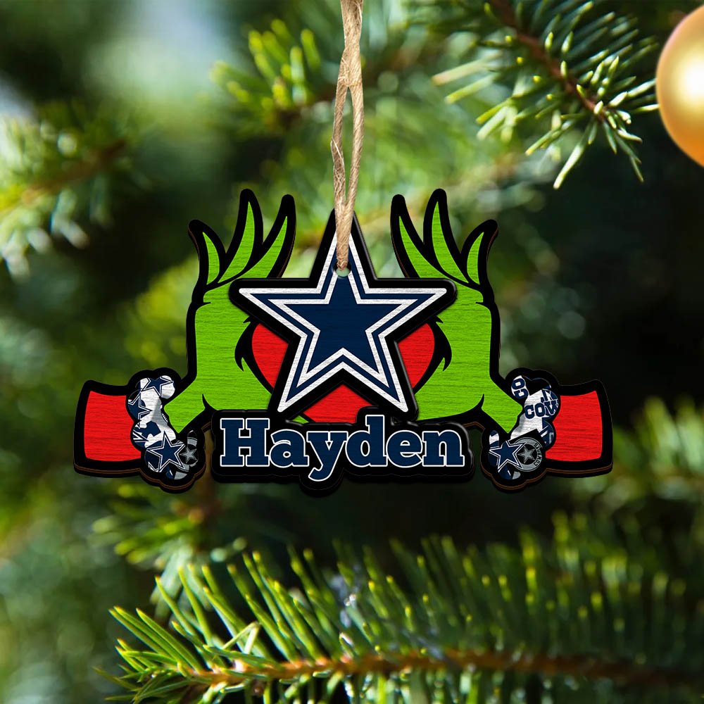 Dallas Cowboys 2 Layered Wooden Ornament 2024 Version Custom Your Name, Sport Hanging Ornament, Gifts For Fans ETHY-52234