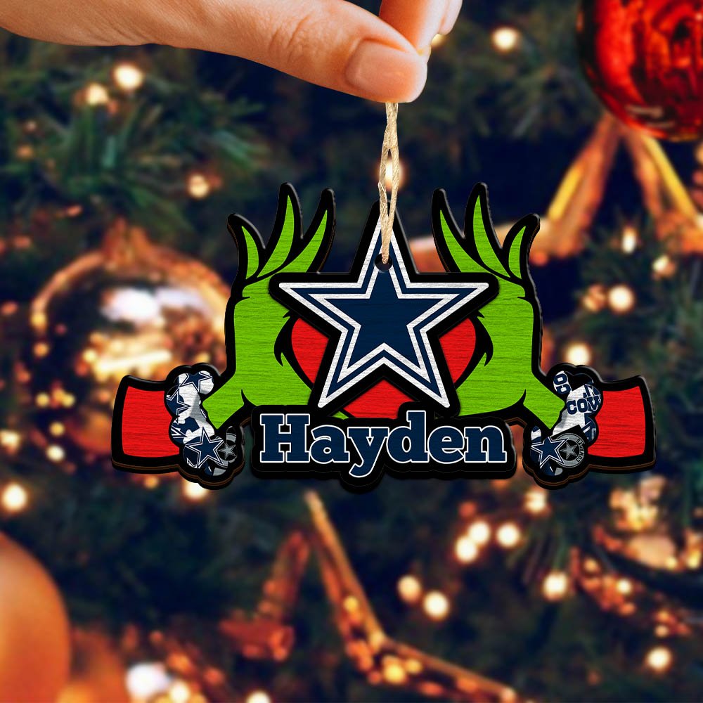 Alternative view of Dallas Cowboys 2 Layered Wooden Ornament 2024 Version Custom Your Name, Sport Hanging Ornament, Gifts For Fans ETHY-52234