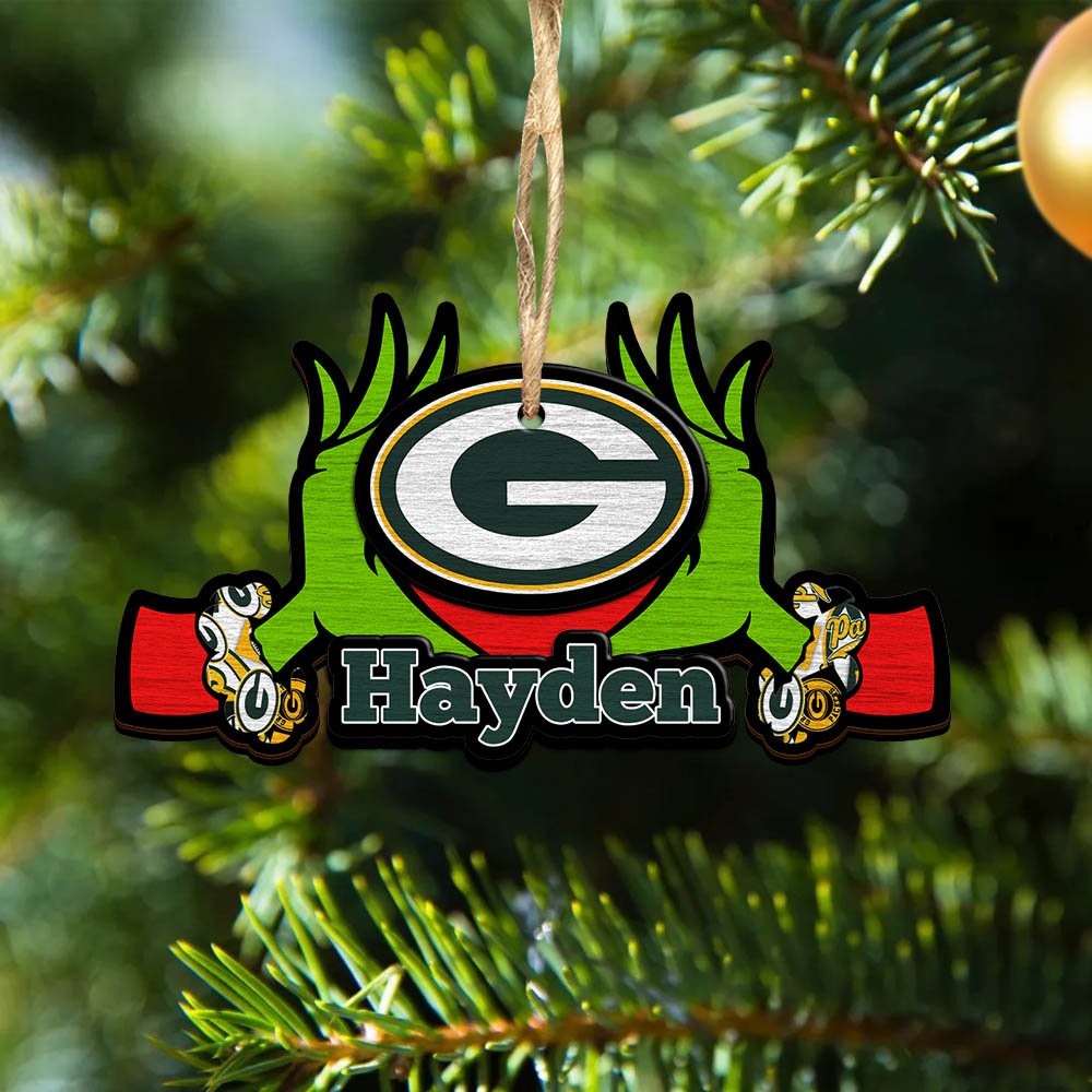 Green Bay Packers 2 Layered Wooden Ornament 2024 Version Custom Your Name, Sport Hanging Ornament, Gifts For Fans ETHY-52234