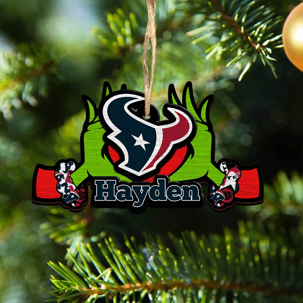 Houston Texans 2 Layered Wooden Ornament 2024 Version Custom Your Name, Sport Hanging Ornament, Gifts For Fans ETHY-52234