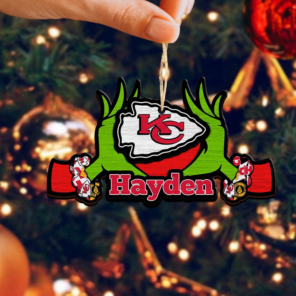 Alternative view of Kansas City Chiefs 2 Layered Wooden Ornament 2024 Version Custom Your Name, Sport Hanging Ornament, Gifts For Fans ETHY-52234