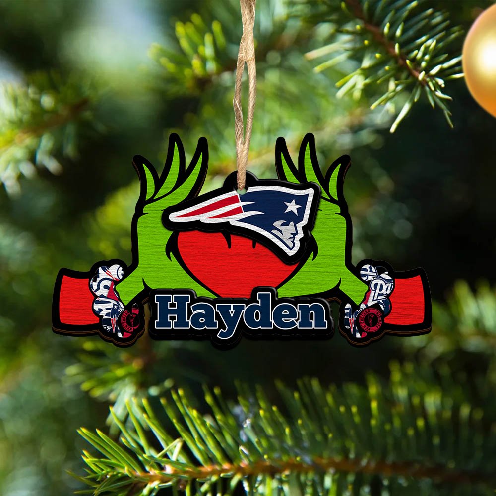 New England Patriots 2 Layered Wooden Ornament 2024 Version Custom Your Name, Sport Hanging Ornament, Gifts For Fans ETHY-52234