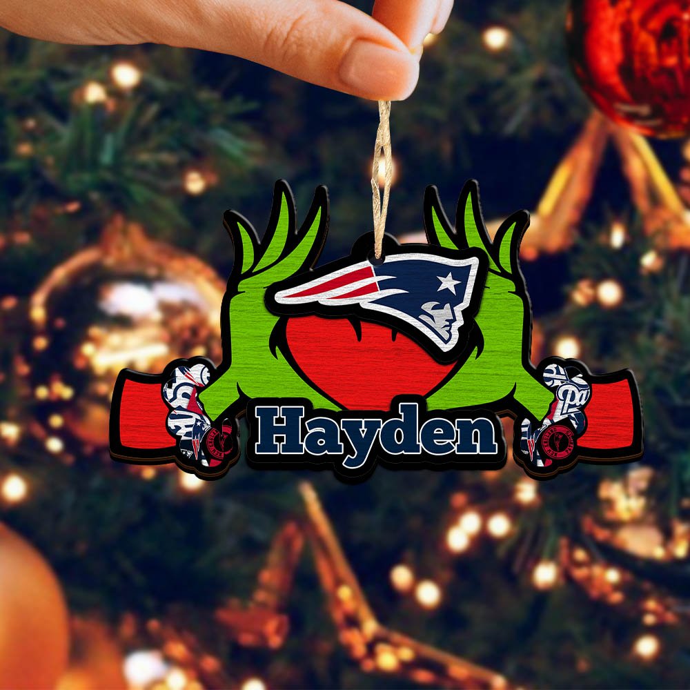 Alternative view of New England Patriots 2 Layered Wooden Ornament 2024 Version Custom Your Name, Sport Hanging Ornament, Gifts For Fans ETHY-52234