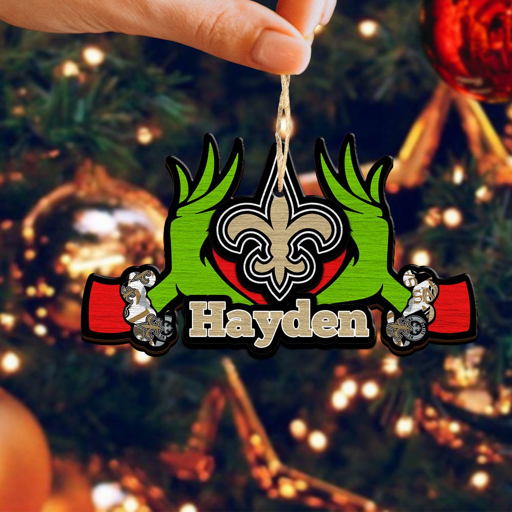 Alternative view of New Orleans Saints 2 Layered Wooden Ornament 2024 Version Custom Your Name, Sport Hanging Ornament, Gifts For Fans ETHY-52234