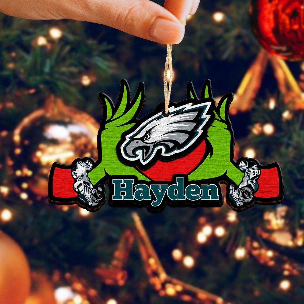 Alternative view of Philadelphia Eagles 2 Layered Wooden Ornament 2024 Version Custom Your Name, Sport Hanging Ornament, Gifts For Fans ETHY-52234