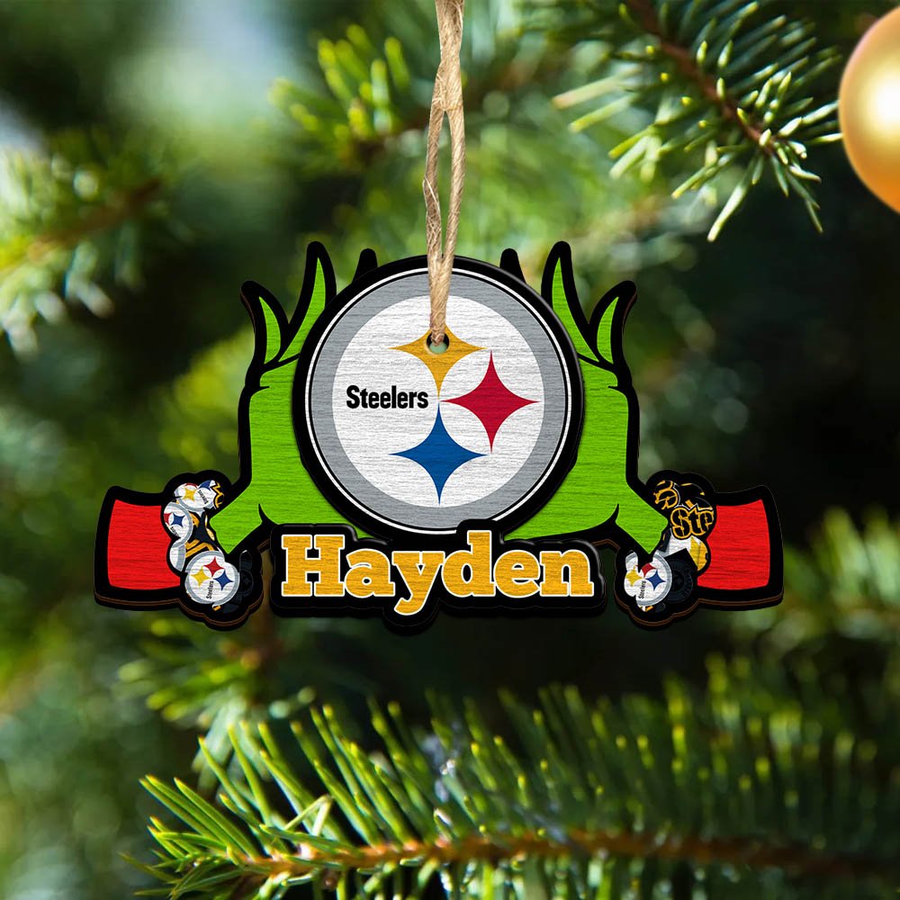 Pittsburgh Steelers 2 Layered Wooden Ornament 2024 Version Custom Your Name, Sport Hanging Ornament, Gifts For Fans ETHY-52234