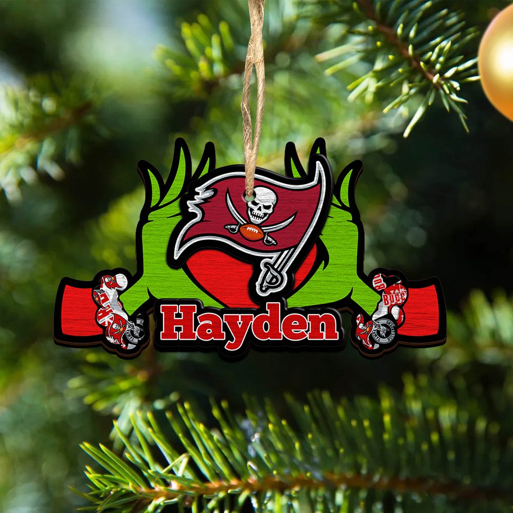 Tampa Bay Buccaneers 2 Layered Wooden Ornament 2024 Version Custom Your Name, Sport Hanging Ornament, Gifts For Fans ETHY-52234