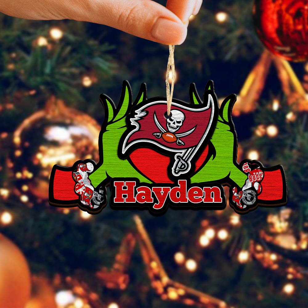Alternative view of Tampa Bay Buccaneers 2 Layered Wooden Ornament 2024 Version Custom Your Name, Sport Hanging Ornament, Gifts For Fans ETHY-52234