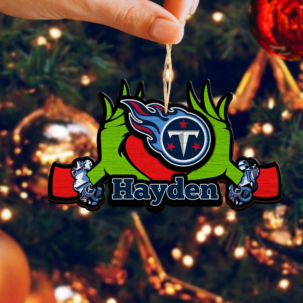 Alternative view of Tennessee Titans 2 Layered Wooden Ornament 2024 Version Custom Your Name, Sport Hanging Ornament, Gifts For Fans ETHY-52234