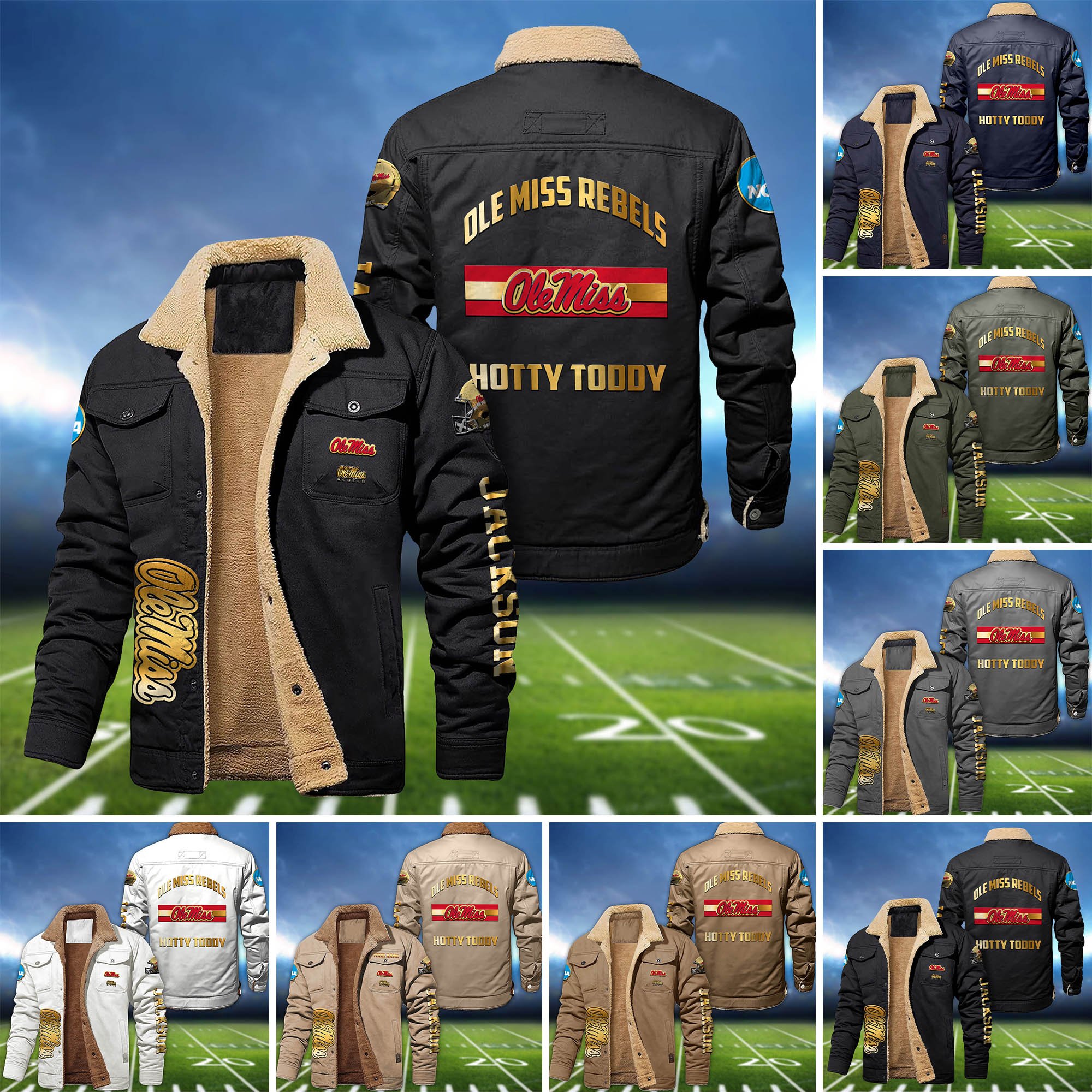 Ole Miss Rebels 2D Fleece Bomber Jacket 2024 Version Personalized Your Name, Sport Jackets, Gifts For Sport Fans ETHY-62794