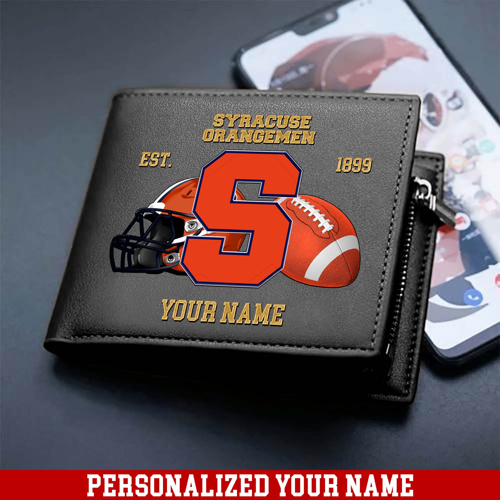 Alternative view of Syracuse Orange Men Wallet 2024 Version Personalized Your Name, Football Men Wallet For Fans, Gift For Football Lovers ETHY-54889