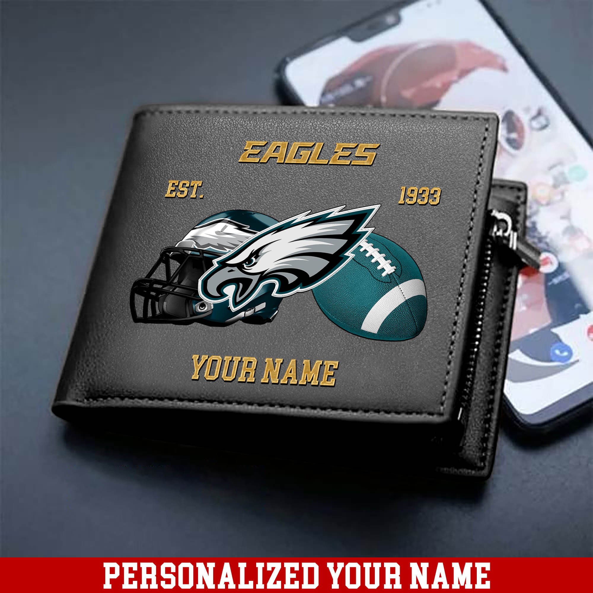 Alternative view of Philadelphia Eagles Men Wallet 2024 Version Personalized Your Name, Football Men Wallet For Fans, Gift For Football Lovers ETHY-54889