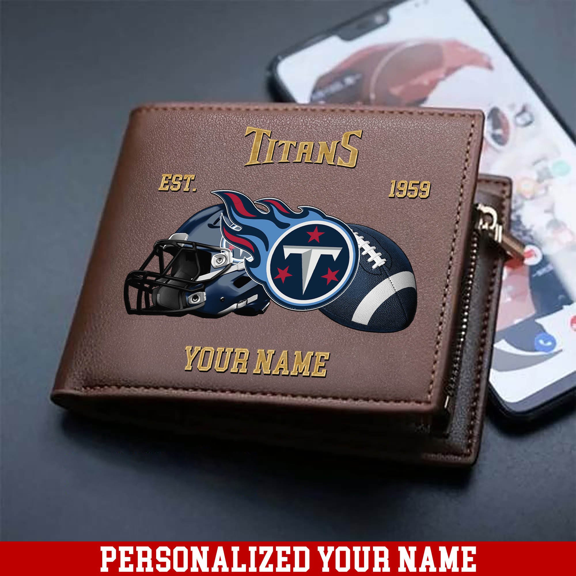 Tennessee Titans Men Wallet 2024 Version Personalized Your Name, Football Men Wallet For Fans, Gift For Football Lovers ETHY-54889