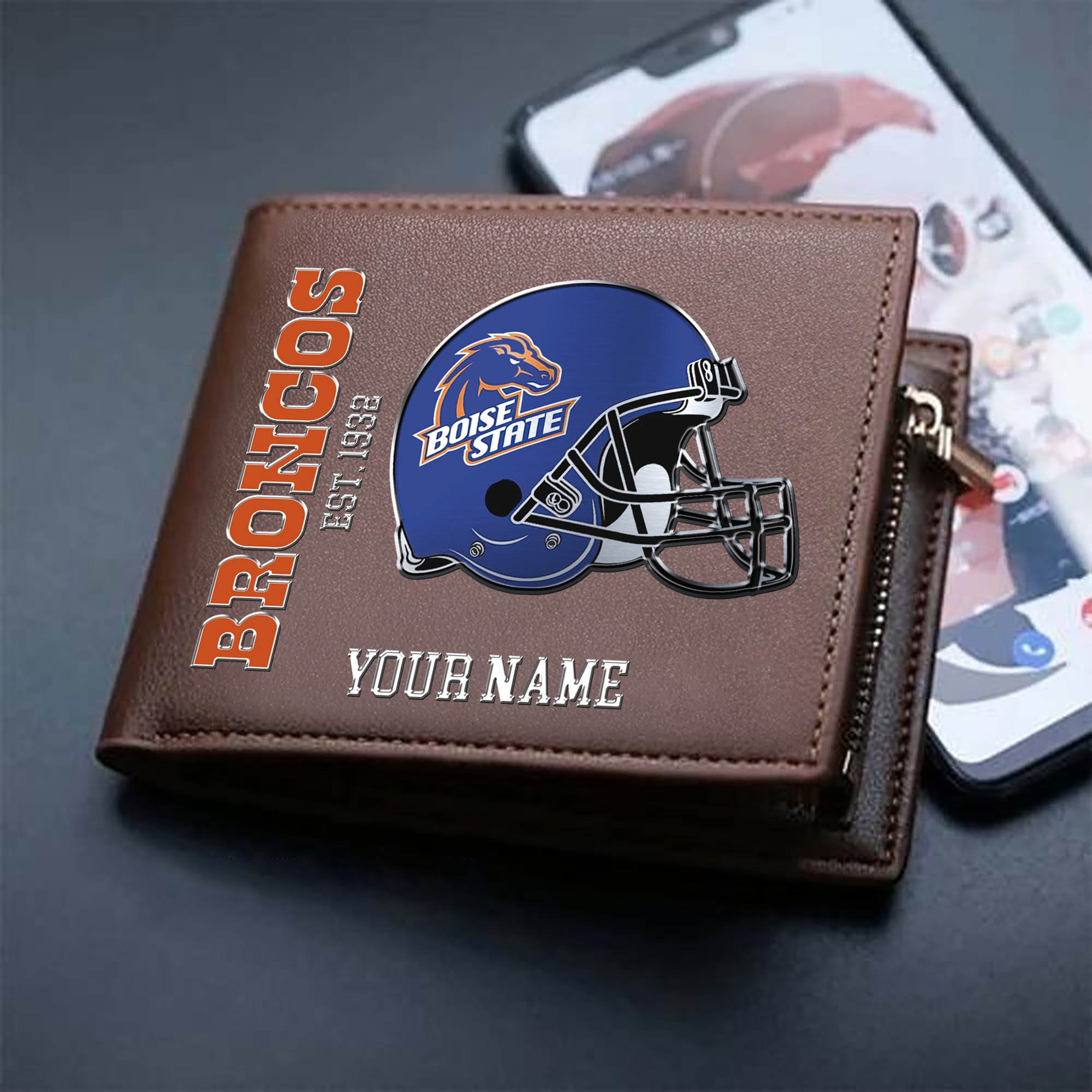 Alternative view of Boise State Broncos Team Men Wallet 2024 Version Personalized Your Name, Men Wallet For Football Lovers, Fan Gifts ETHY-54890