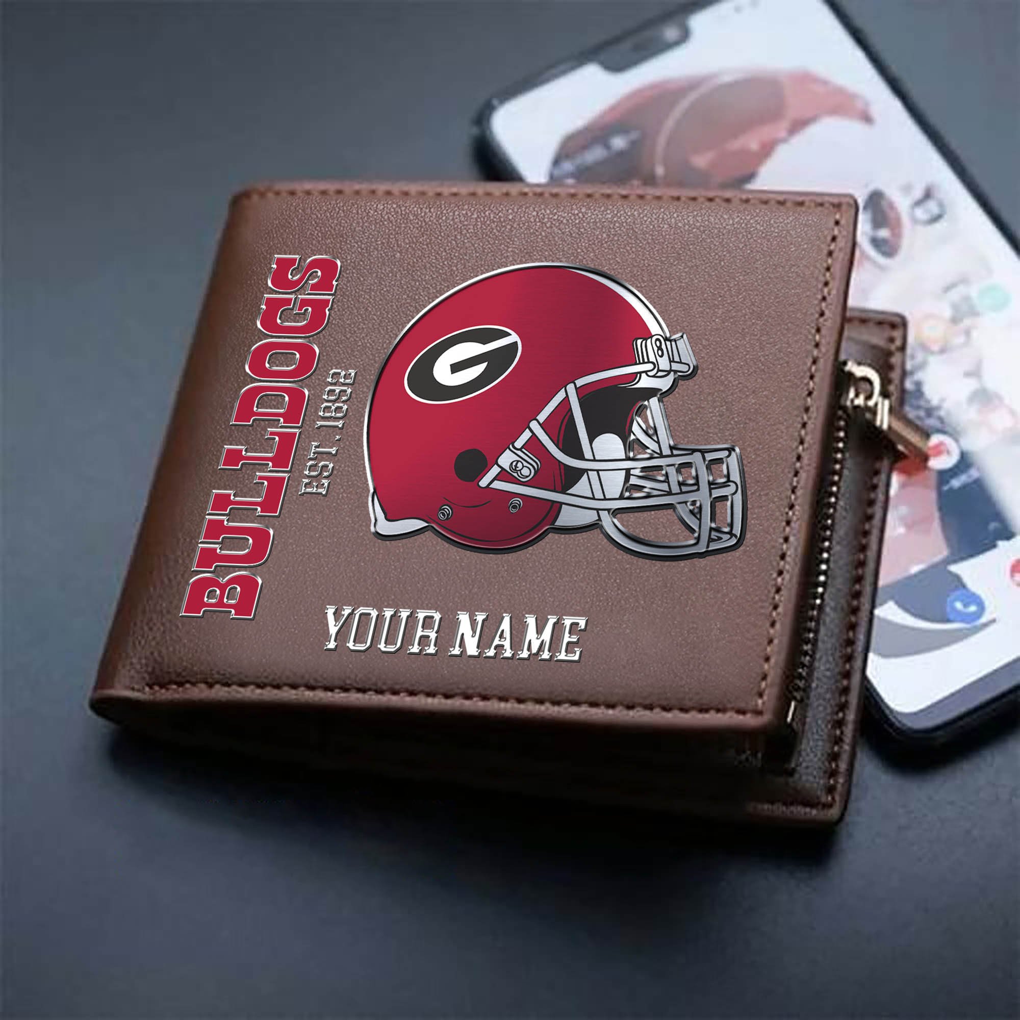 Alternative view of Georgia Bulldogs Team Men Wallet 2024 Version Personalized Your Name, Men Wallet For Football Lovers, Fan Gifts ETHY-54890
