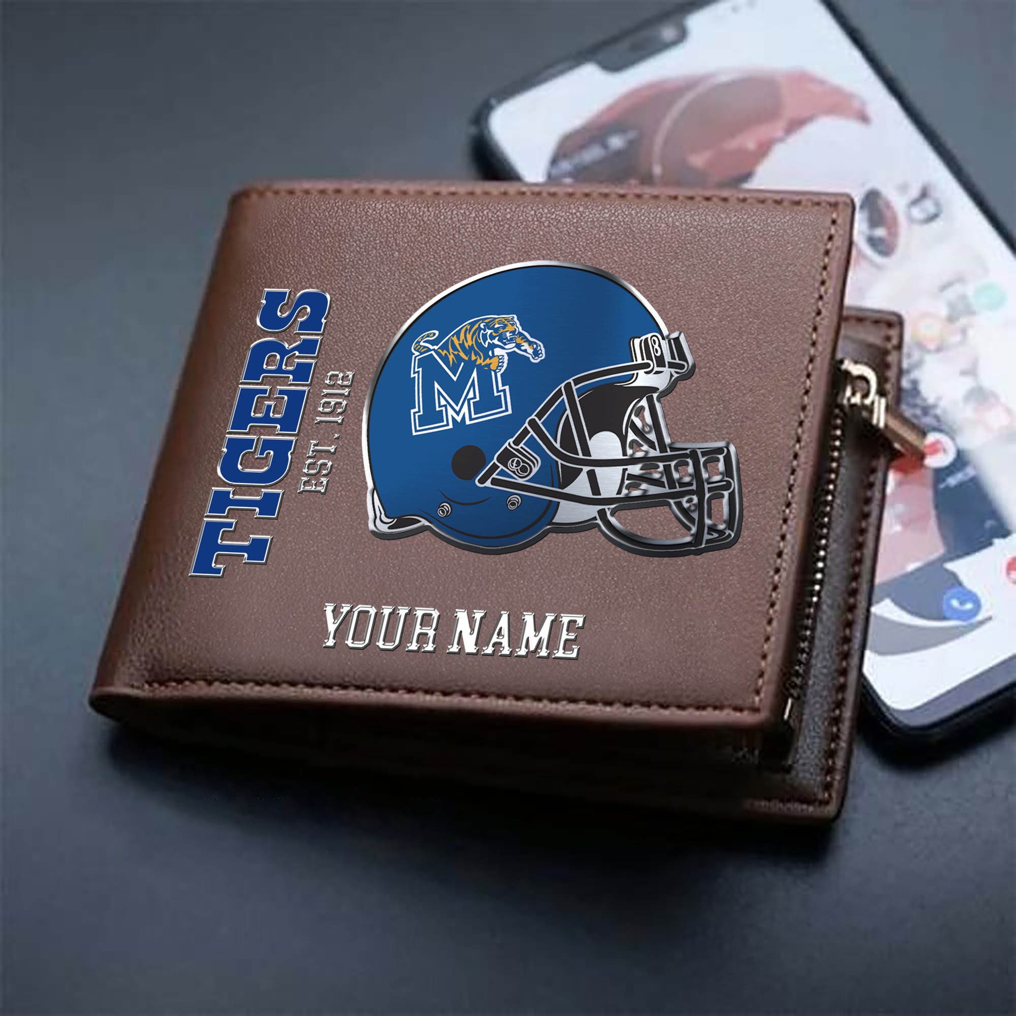 Alternative view of Memphis Tigers Team Men Wallet 2024 Version Personalized Your Name, Men Wallet For Football Lovers, Fan Gifts ETHY-54890