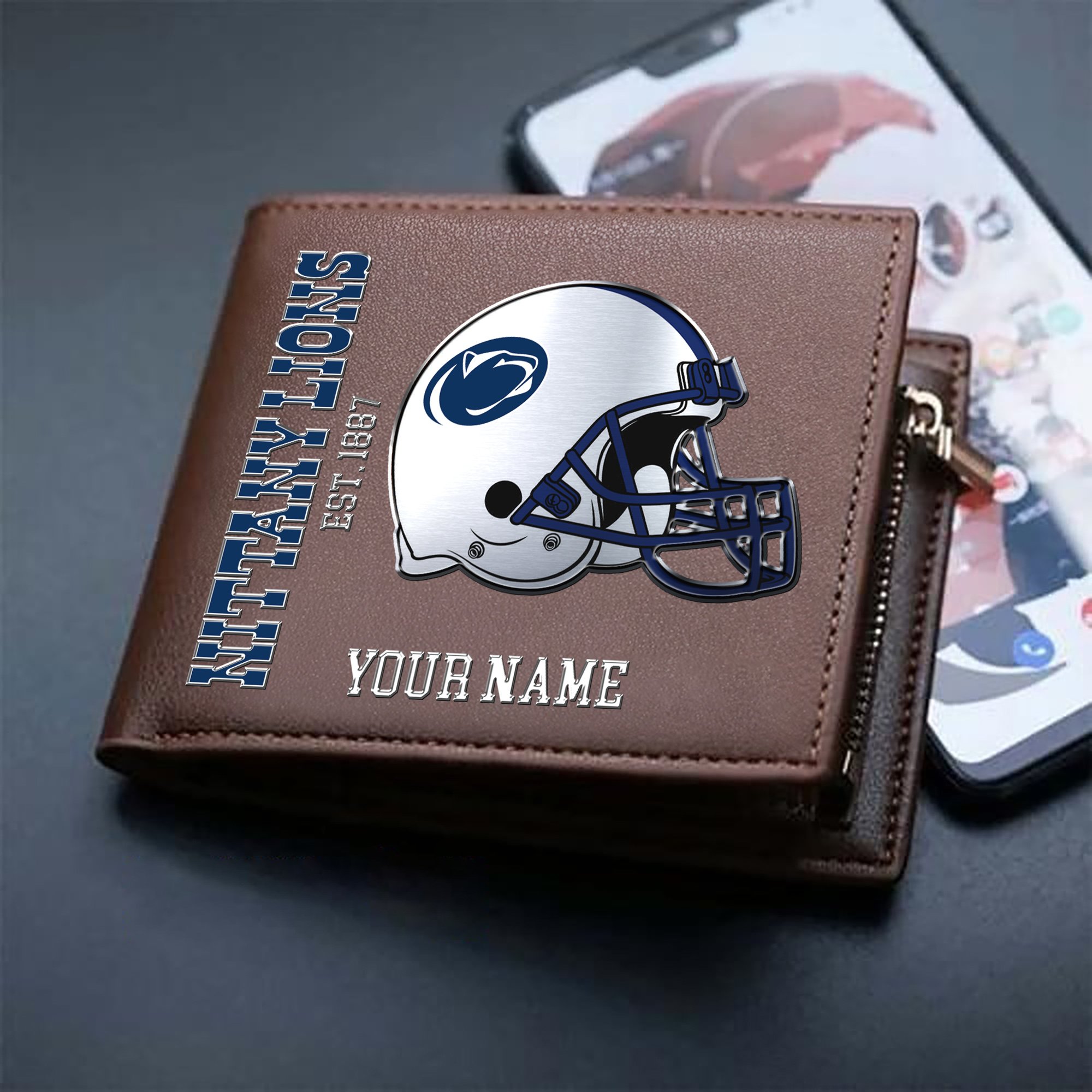 Alternative view of Penn State Nittany Lions Team Men Wallet 2024 Version Personalized Your Name, Men Wallet For Football Lovers, Fan Gifts ETHY-54890