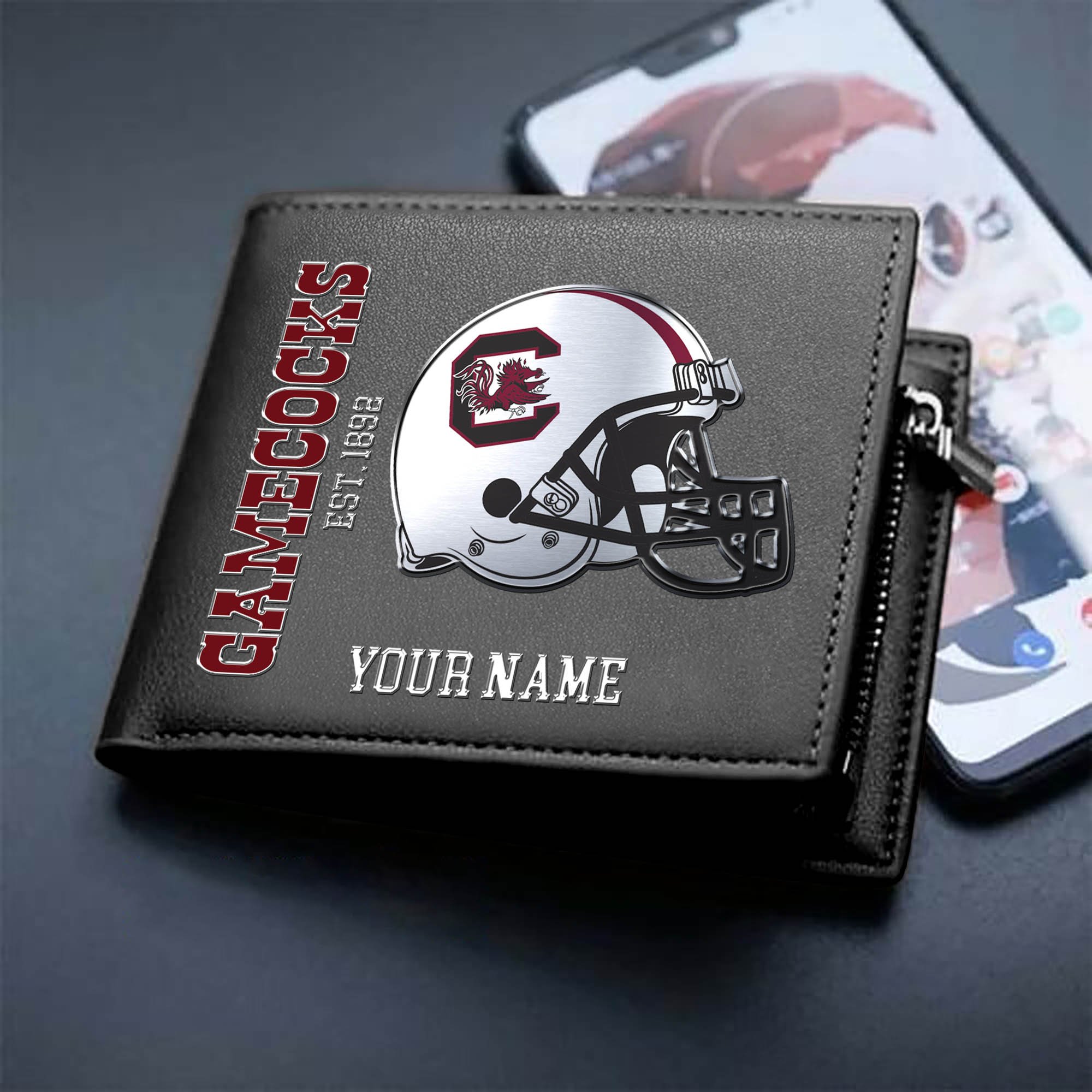 South Carolina Gamecocks Team Men Wallet 2024 Version Personalized Your Name, Men Wallet For Football Lovers, Fan Gifts ETHY-54890