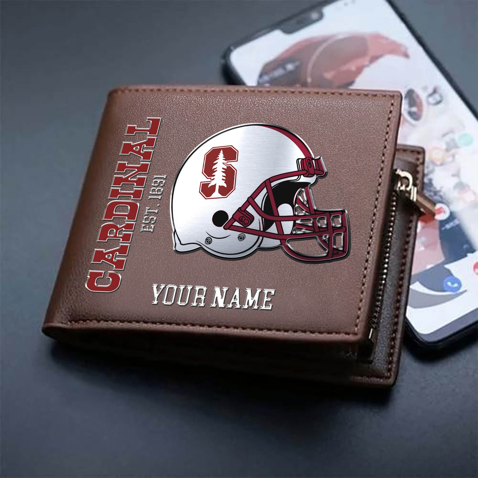 Alternative view of Stanford Cardinal Team Men Wallet 2024 Version Personalized Your Name, Men Wallet For Football Lovers, Fan Gifts ETHY-54890