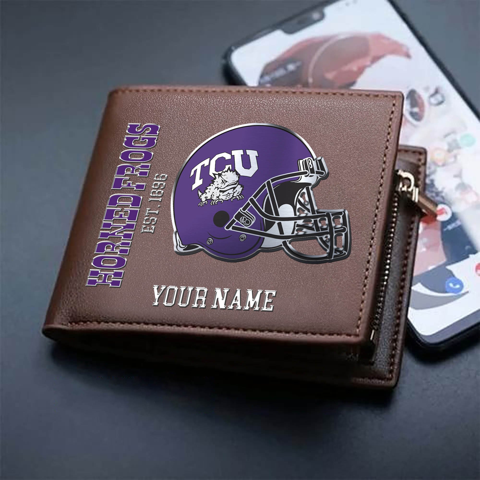 Alternative view of TCU Horned Frogs Team Men Wallet 2024 Version Personalized Your Name, Men Wallet For Football Lovers, Fan Gifts ETHY-54890