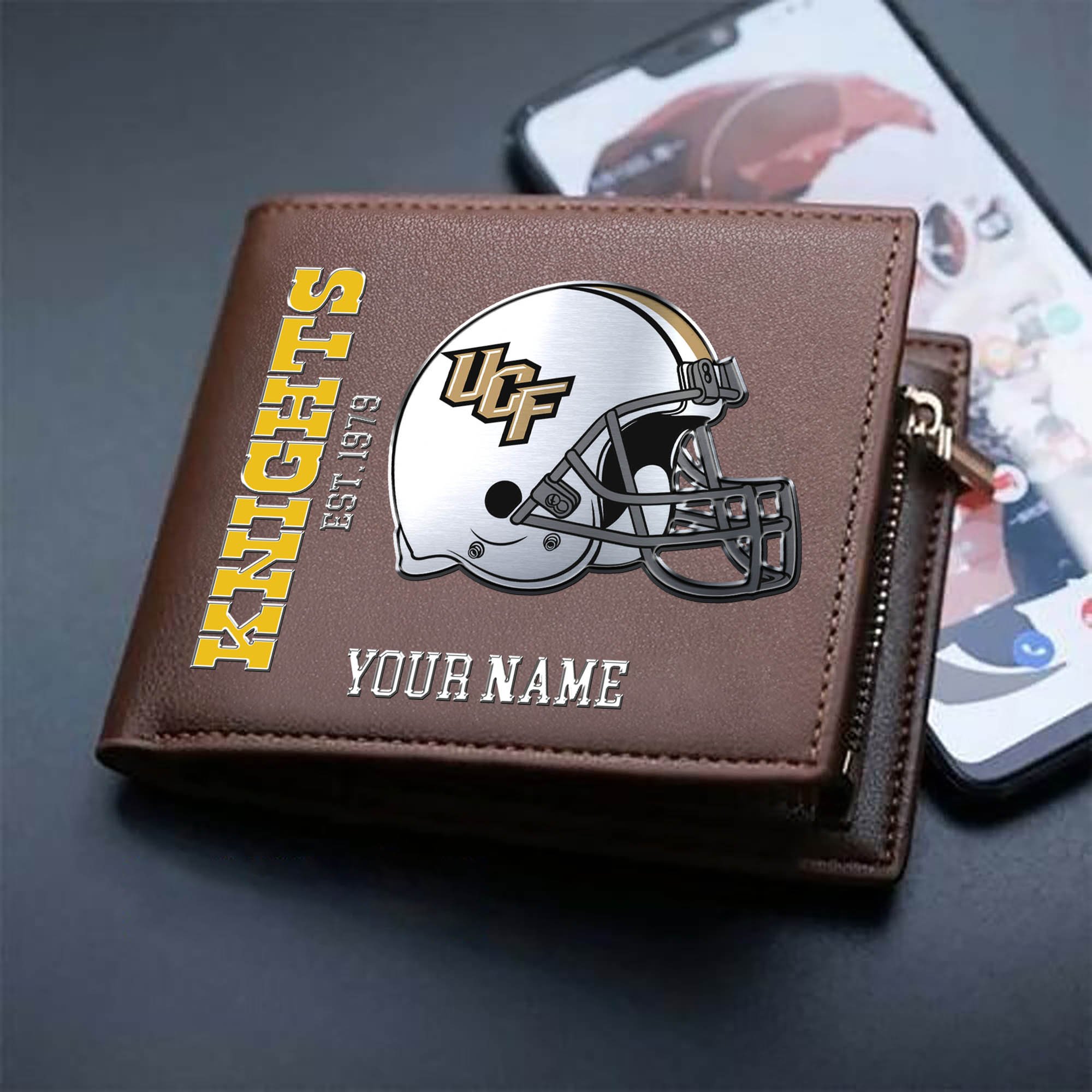 Alternative view of UCF Knights Team Men Wallet 2024 Version Personalized Your Name, Men Wallet For Football Lovers, Fan Gifts ETHY-54890