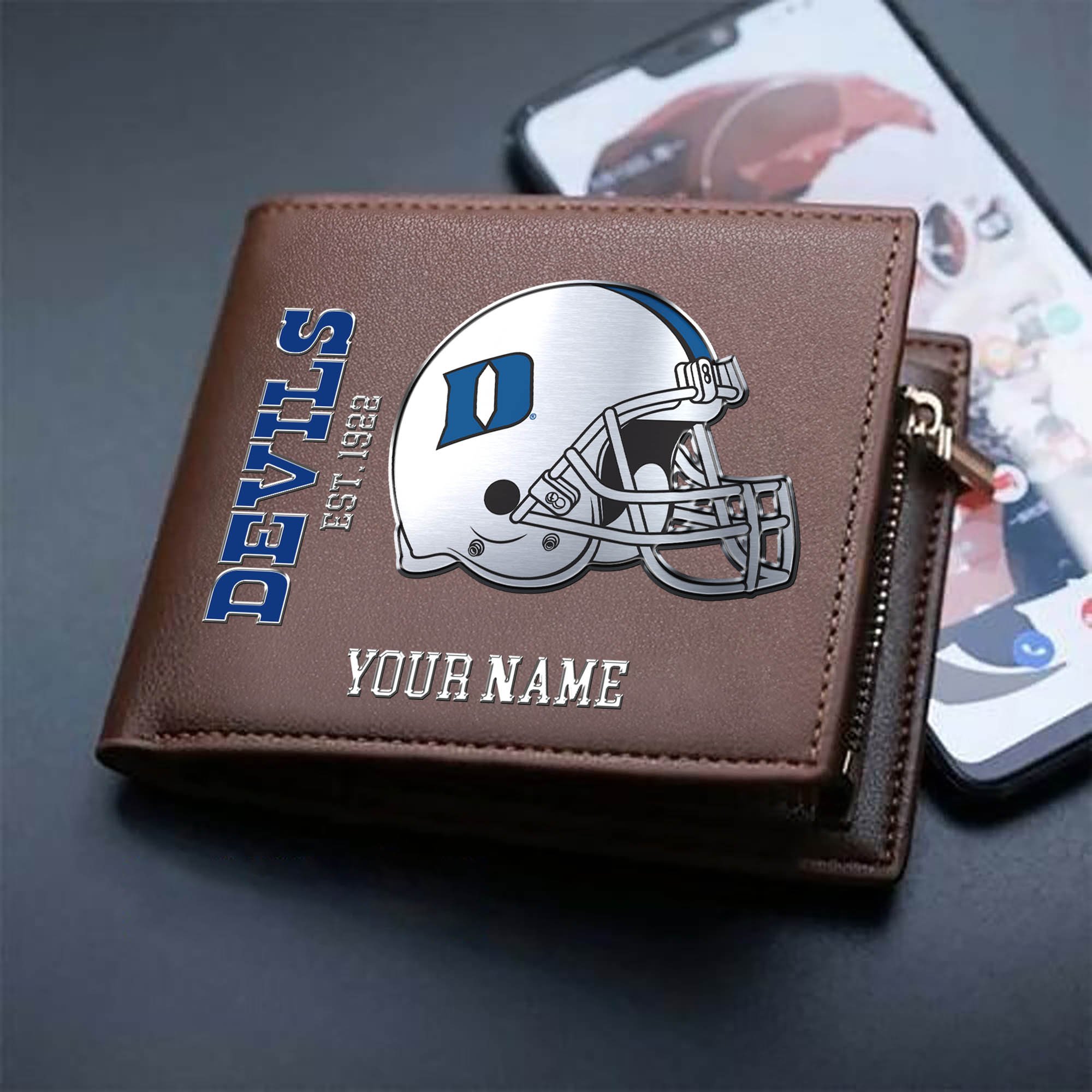 Alternative view of Duke Blue Devils Team Men Wallet 2024 Version Personalized Your Name, Men Wallet For Football Lovers, Fan Gifts ETHY-54890