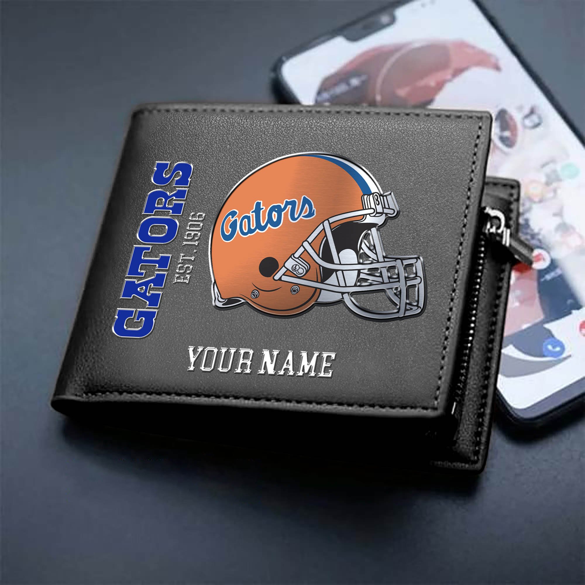 Florida Gators Team Men Wallet 2024 Version Personalized Your Name, Men Wallet For Football Lovers, Fan Gifts ETHY-54890