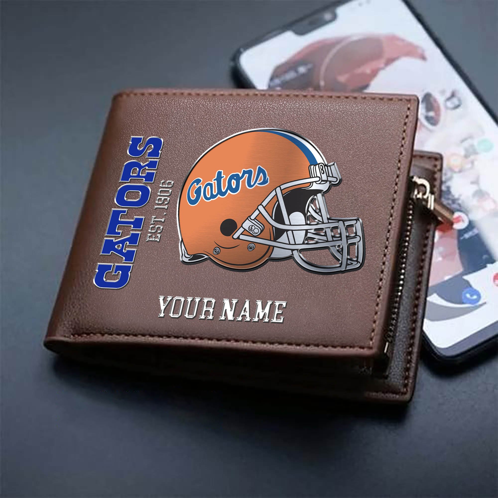 Alternative view of Florida Gators Team Men Wallet 2024 Version Personalized Your Name, Men Wallet For Football Lovers, Fan Gifts ETHY-54890