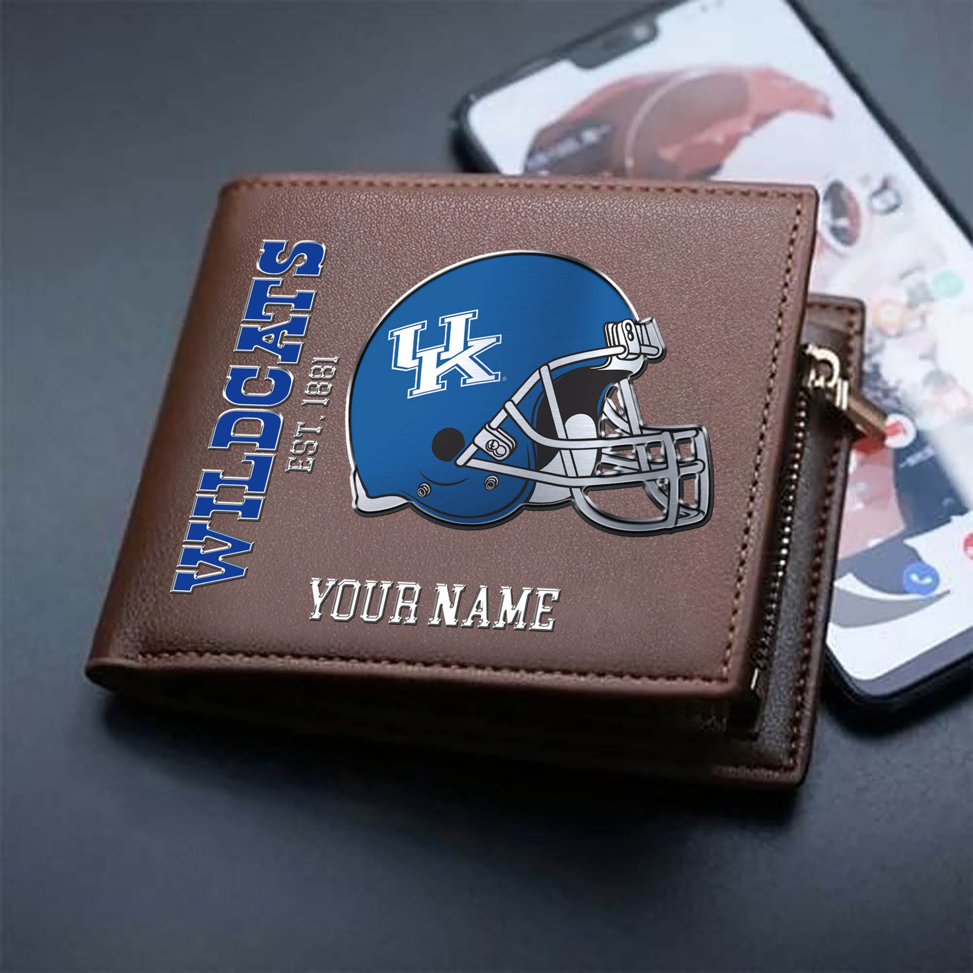 Alternative view of Kentucky Wildcats Team Men Wallet 2024 Version Personalized Your Name, Men Wallet For Football Lovers, Fan Gifts ETHY-54890