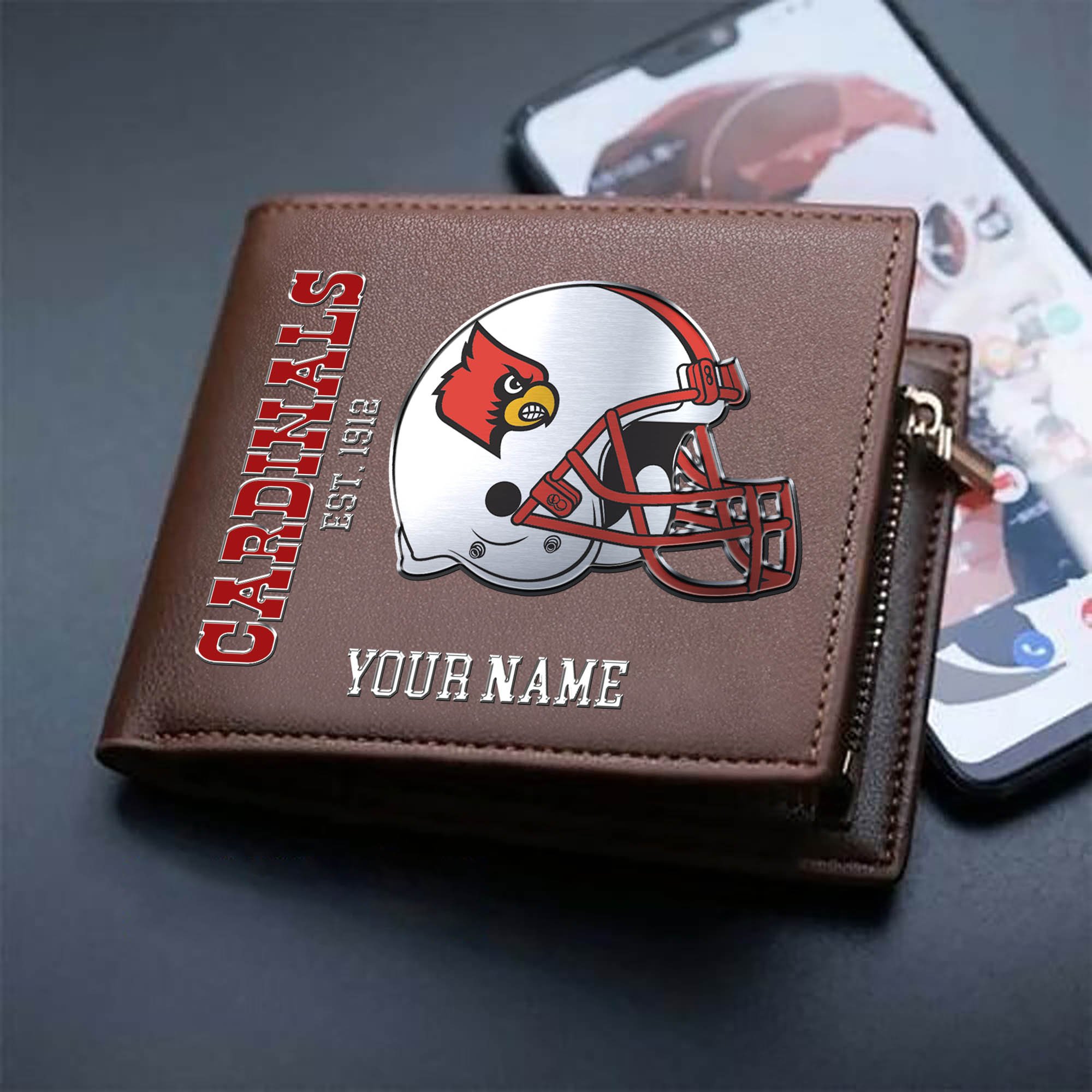 Alternative view of Louisville Cardinals Team Men Wallet 2024 Version Personalized Your Name, Men Wallet For Football Lovers, Fan Gifts ETHY-54890