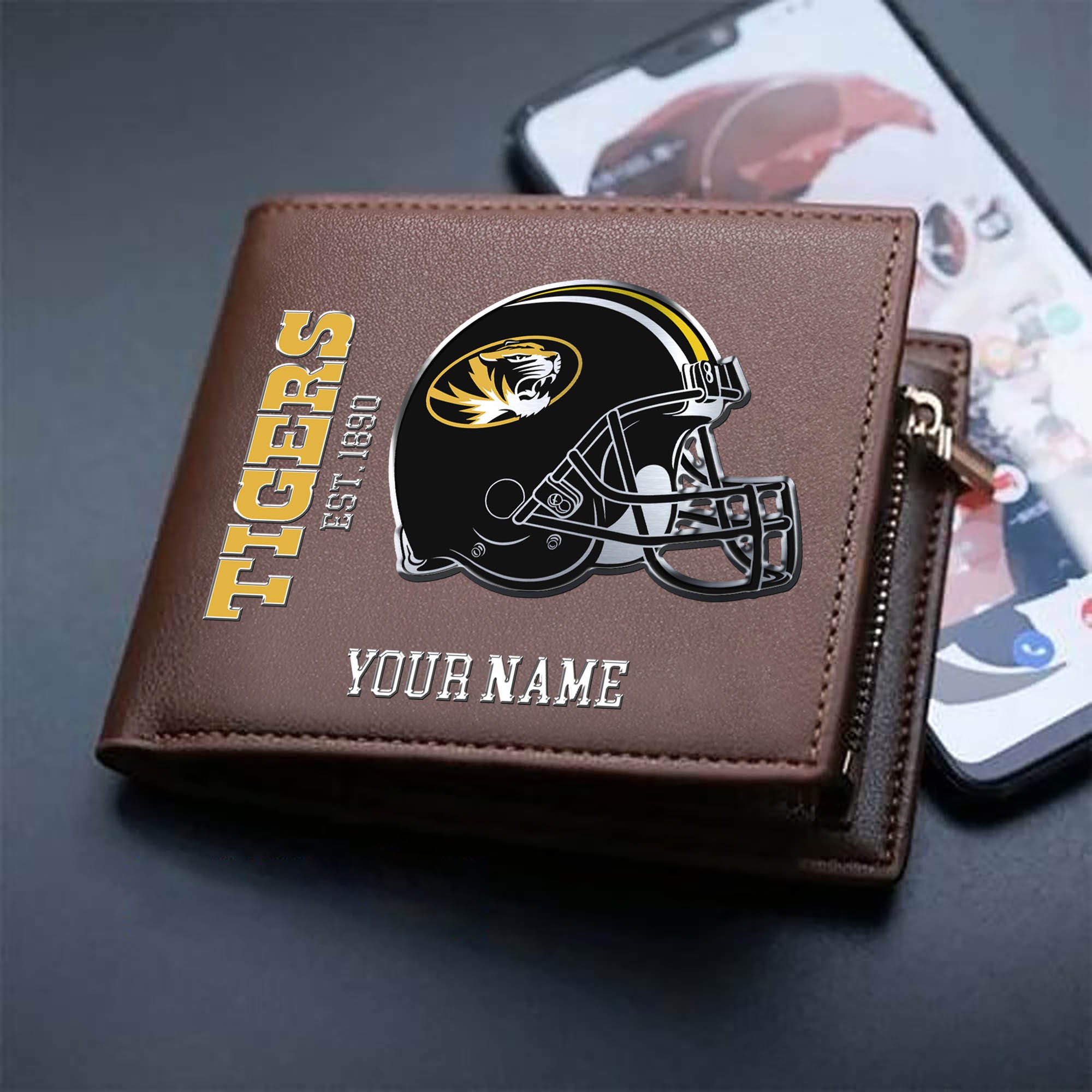 Alternative view of Missouri Tigers Team Men Wallet 2024 Version Personalized Your Name, Men Wallet For Football Lovers, Fan Gifts ETHY-54890