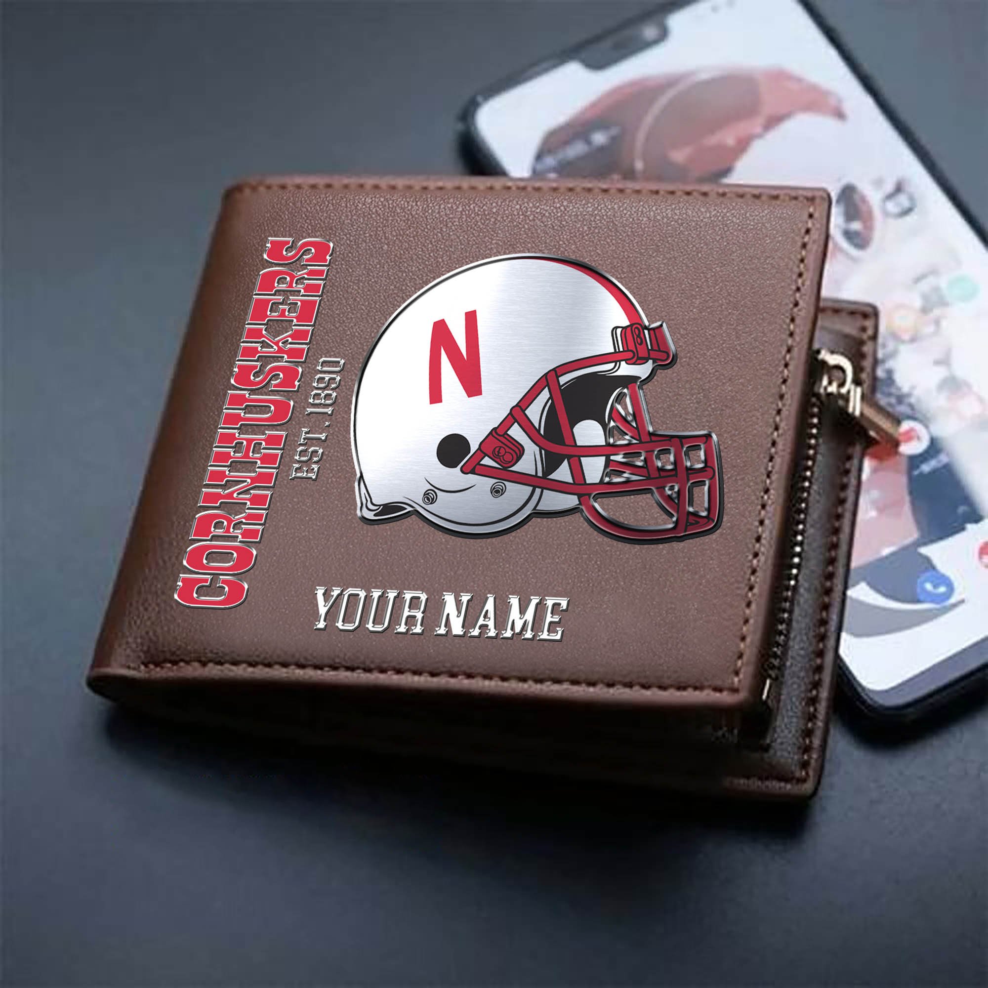 Alternative view of Nebraska Cornhuskers Team Men Wallet 2024 Version Personalized Your Name, Men Wallet For Football Lovers, Fan Gifts ETHY-54890