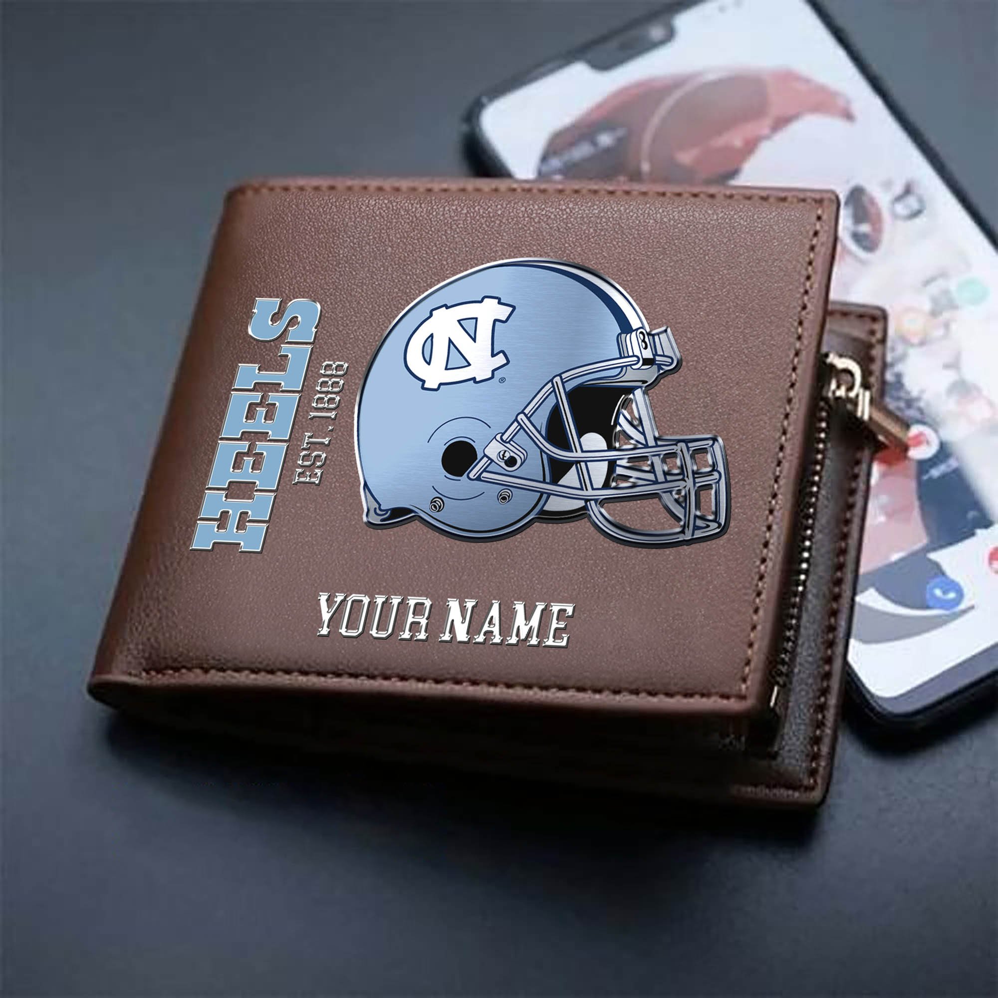 Alternative view of North Carolina Tar Heels Team Men Wallet 2024 Version Personalized Your Name, Men Wallet For Football Lovers, Fan Gifts ETHY-54890