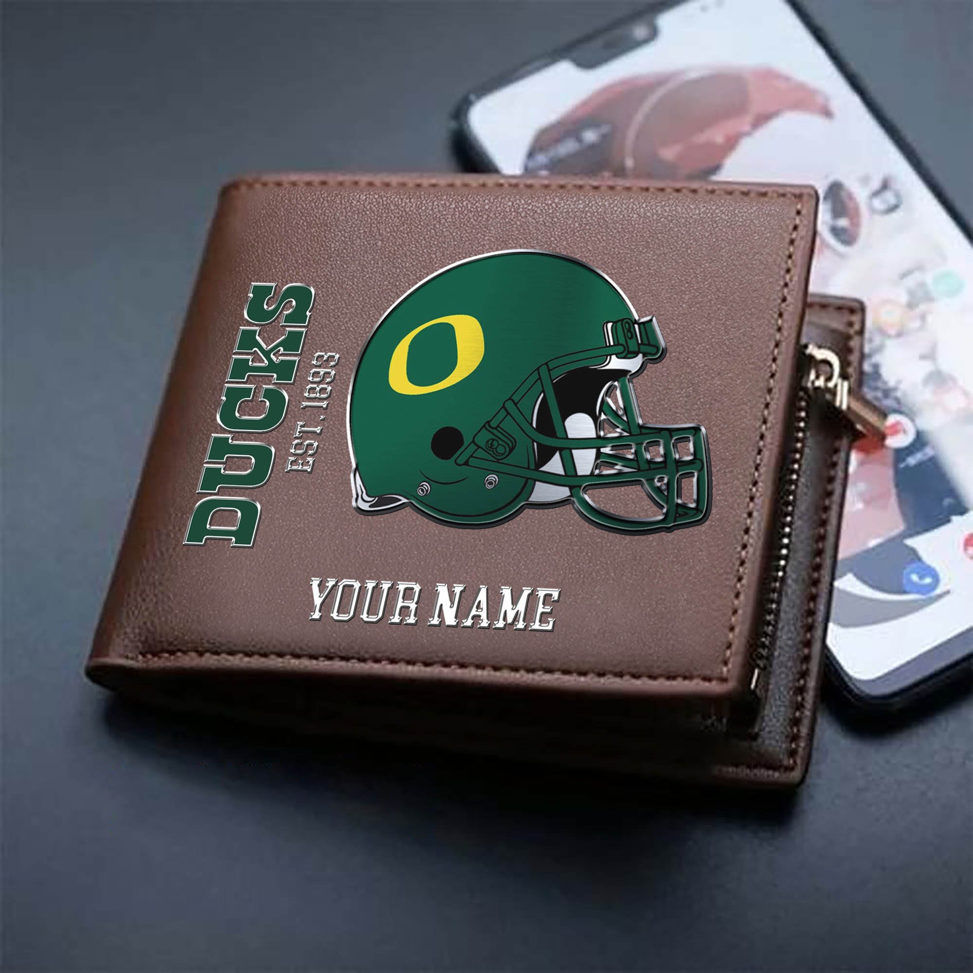 Alternative view of Oregon Ducks Team Men Wallet 2024 Version Personalized Your Name, Men Wallet For Football Lovers, Fan Gifts ETHY-54890