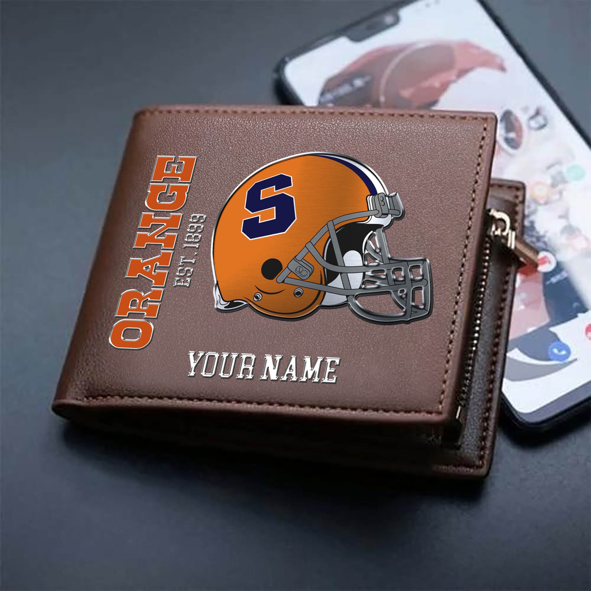 Alternative view of Syracuse Orange Team Men Wallet 2024 Version Personalized Your Name, Men Wallet For Football Lovers, Fan Gifts ETHY-54890