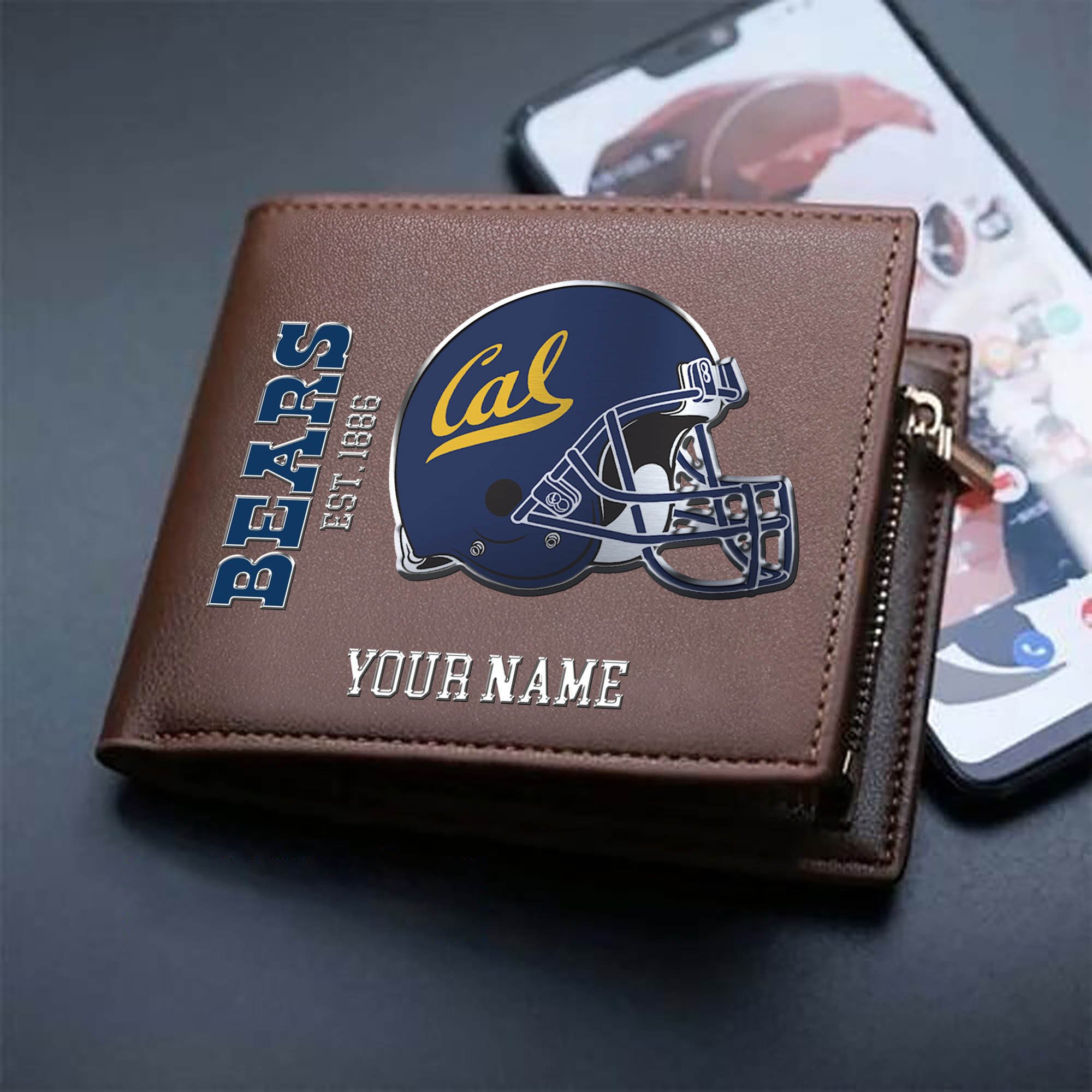 Alternative view of California Golden Bears Team Men Wallet 2024 Version Personalized Your Name, Men Wallet For Football Lovers, Fan Gifts ETHY-54890