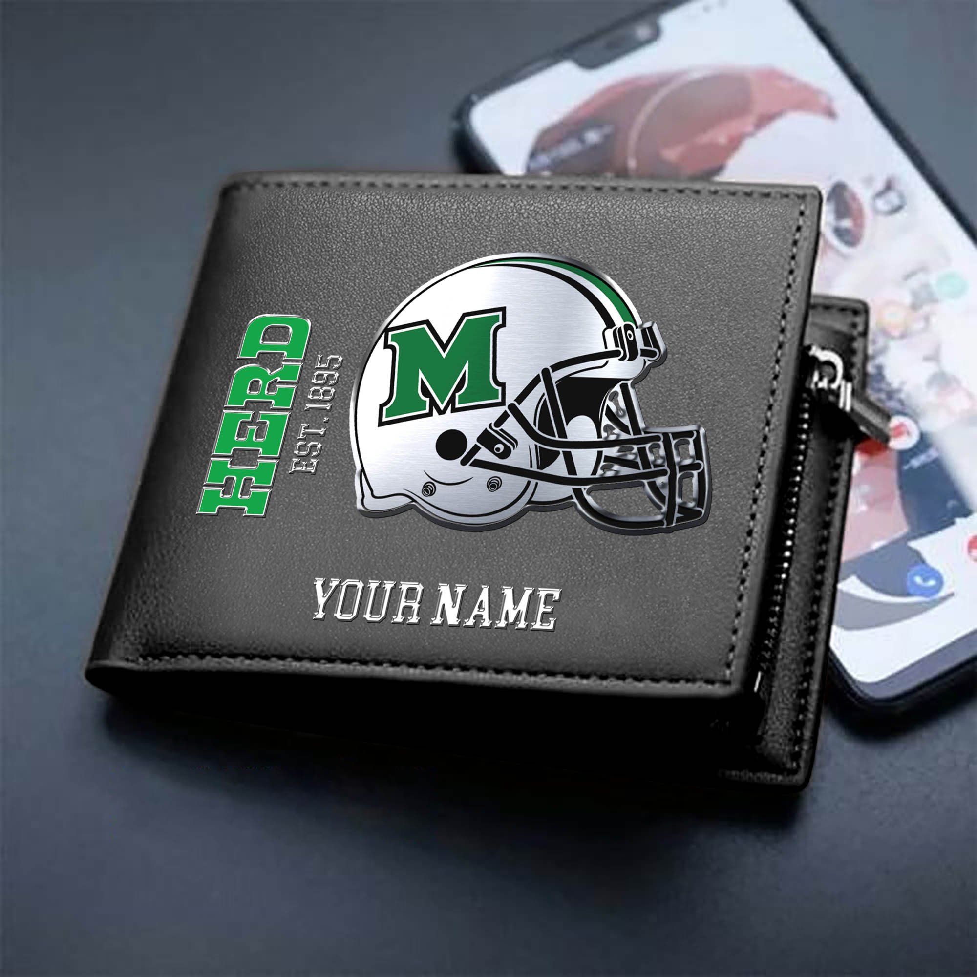 Marshall Thundering Herd Team Men Wallet 2024 Version Personalized Your Name, Men Wallet For Football Lovers, Fan Gifts ETHY-54890