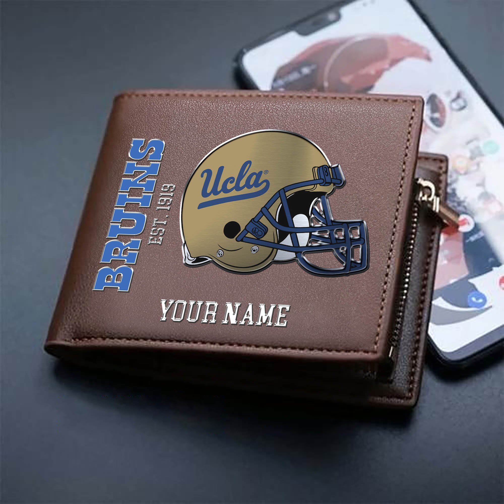 Alternative view of UCLA Bruins Team Men Wallet 2024 Version Personalized Your Name, Men Wallet For Football Lovers, Fan Gifts ETHY-54890