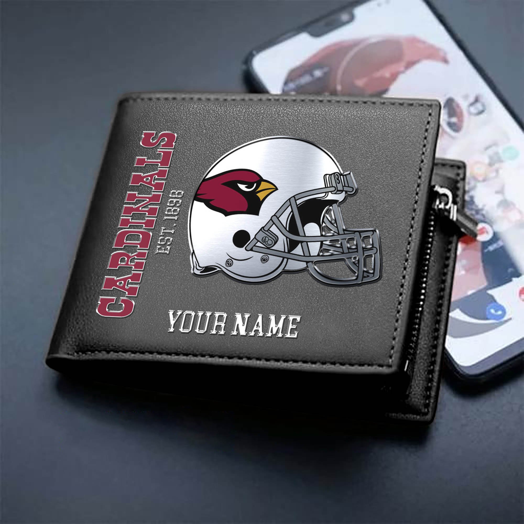 Arizona Cardinals Team Men Wallet 2024 Version Personalized Your Name, Men Wallet For Football Lovers, Fan Gifts ETHY-54890